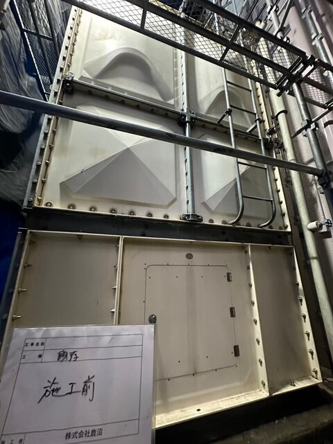 貯水槽ポリウレア吹き付け工事